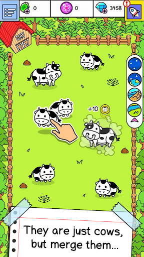 Cows ready to be merged in the Cow Evolution farm